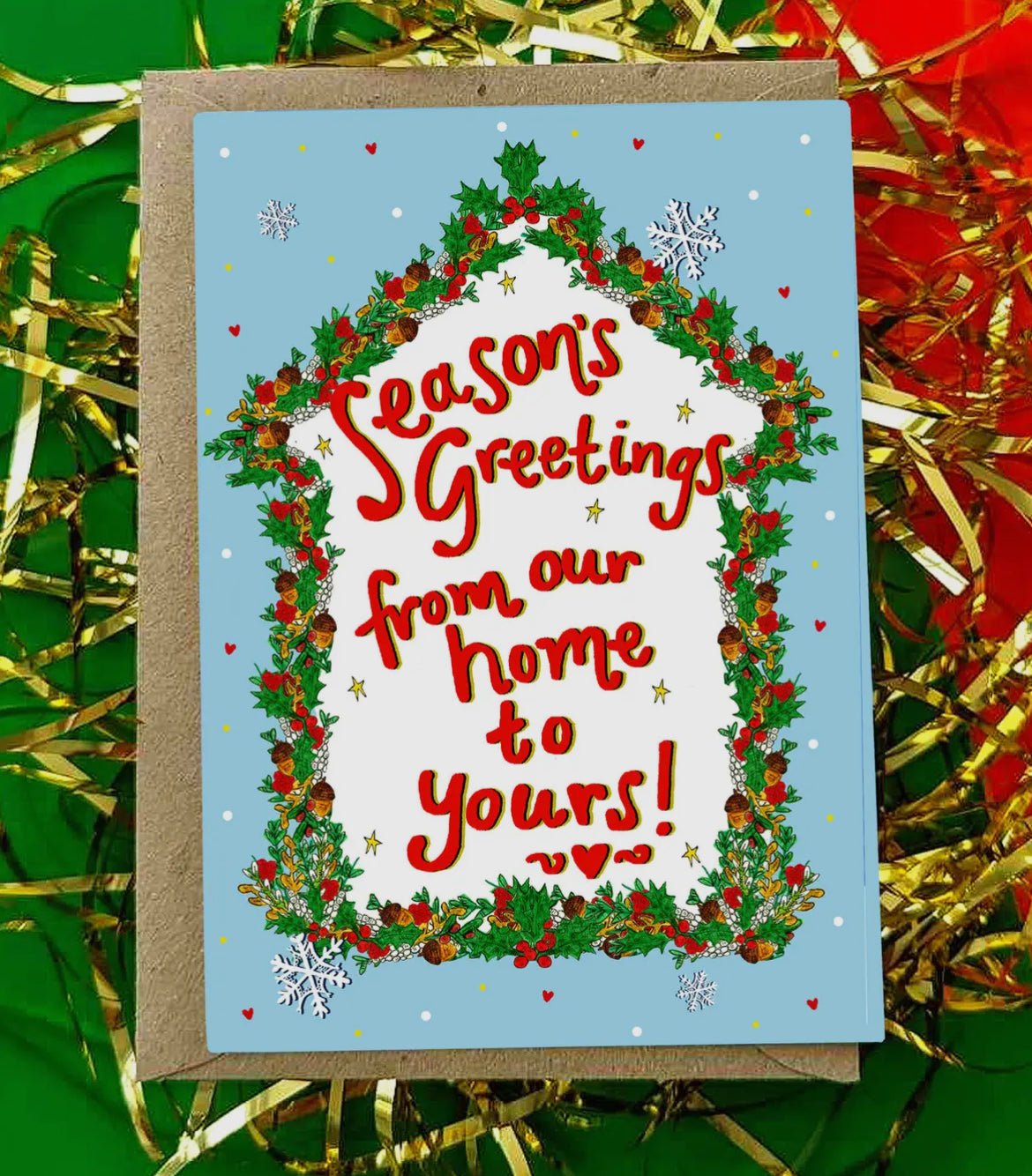 Seasons Greetings from Our Home To Yours Christmas Card