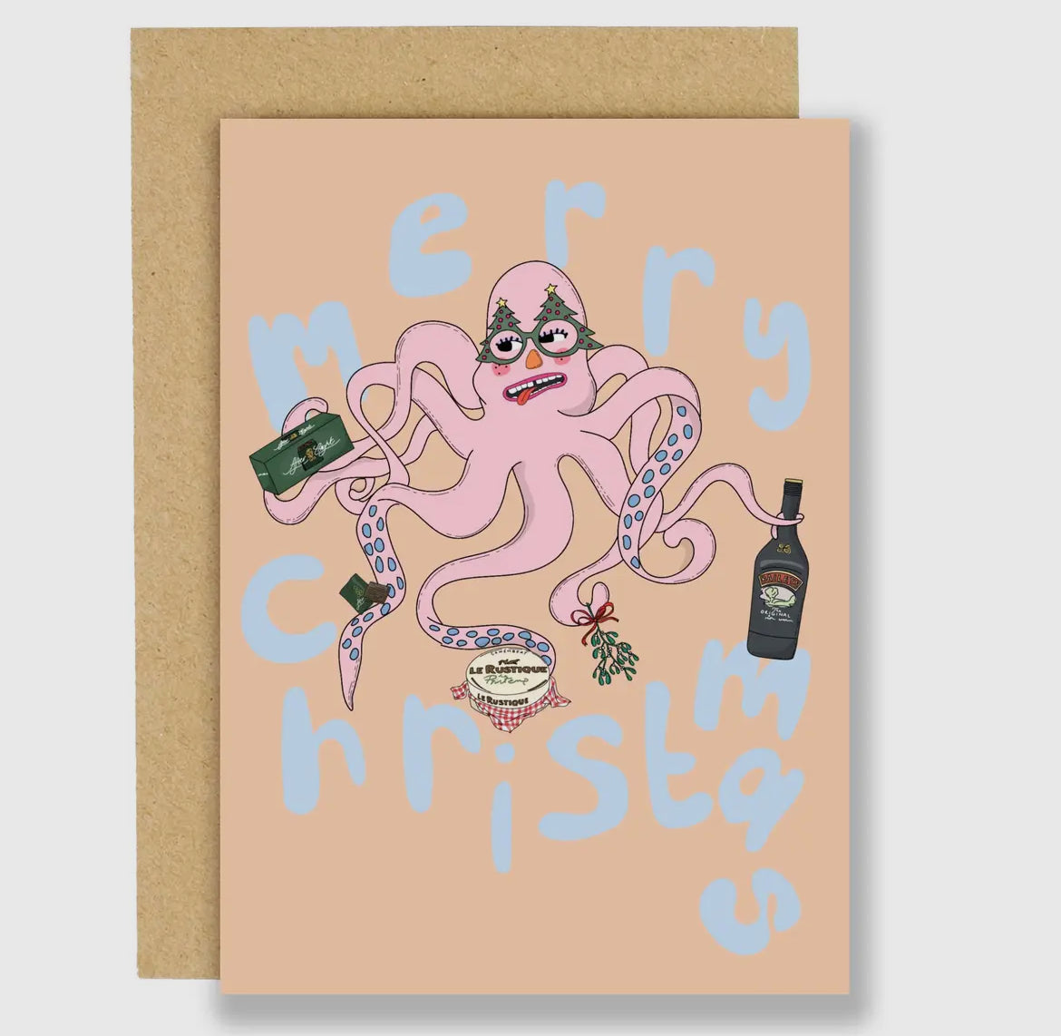 Christmas Octopus Card