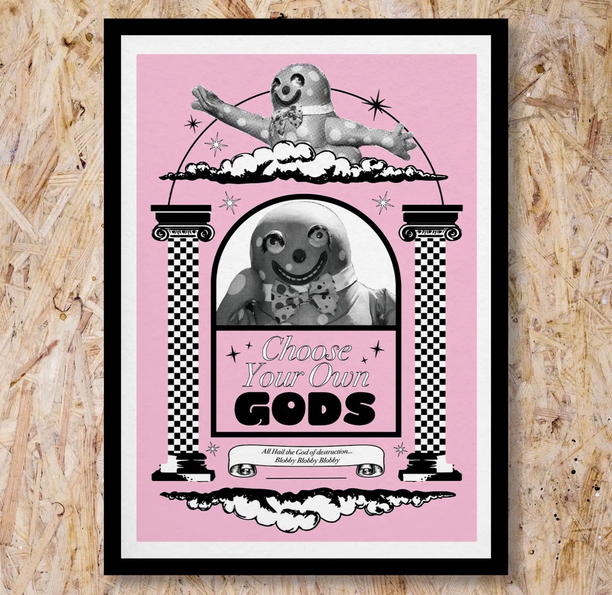 Choose Your Own Gods Blobby A3 Art Print