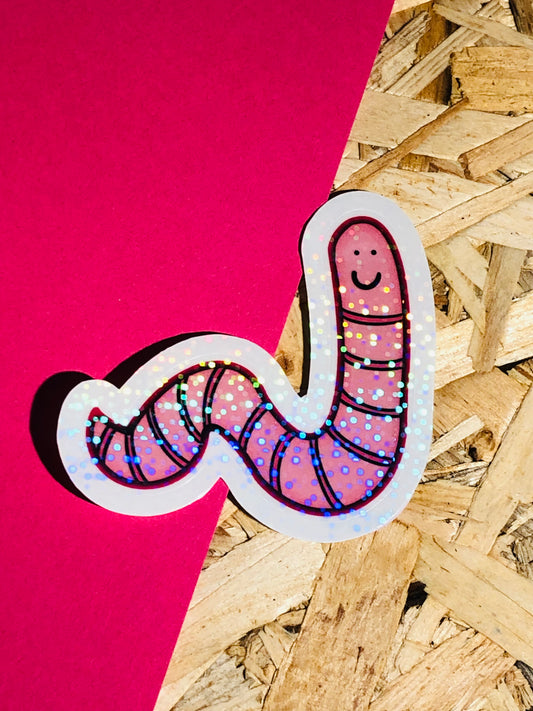 Cute Worm Sticker
