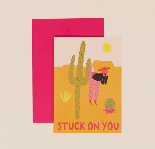 Stuck On You Love Card