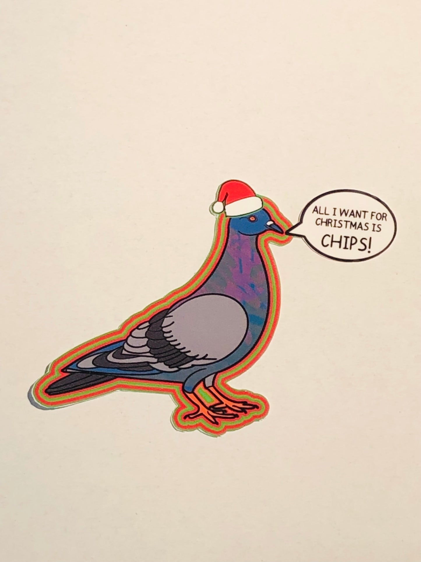 Christmas Pigeon Sticker