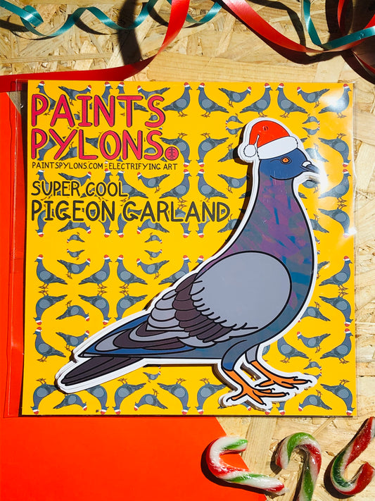 Cooo-l Christmas Pigeon Garland