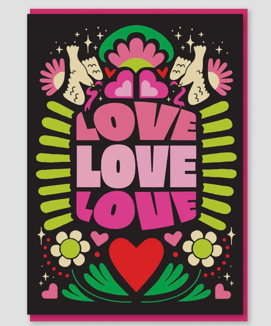 Love Love Love Card