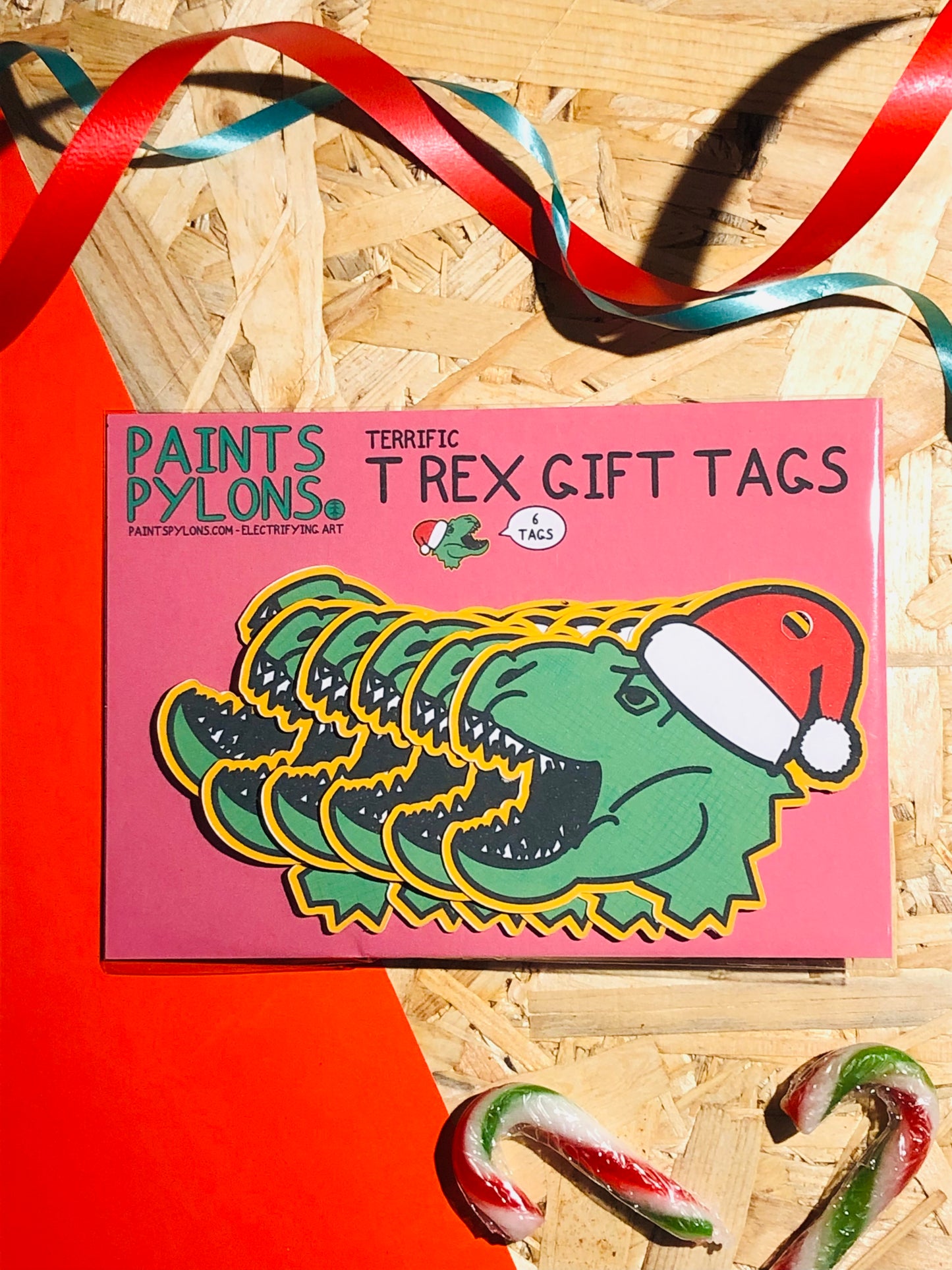 T Rex Christmas Gift Tags