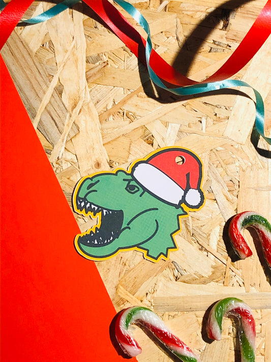 T Rex Christmas Gift Tags