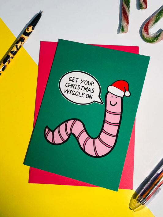 Christmas Wiggle Worm Card