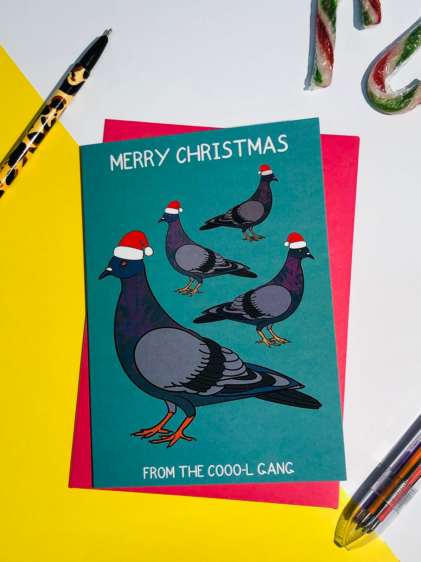 Coool Christmas Pigeon Card
