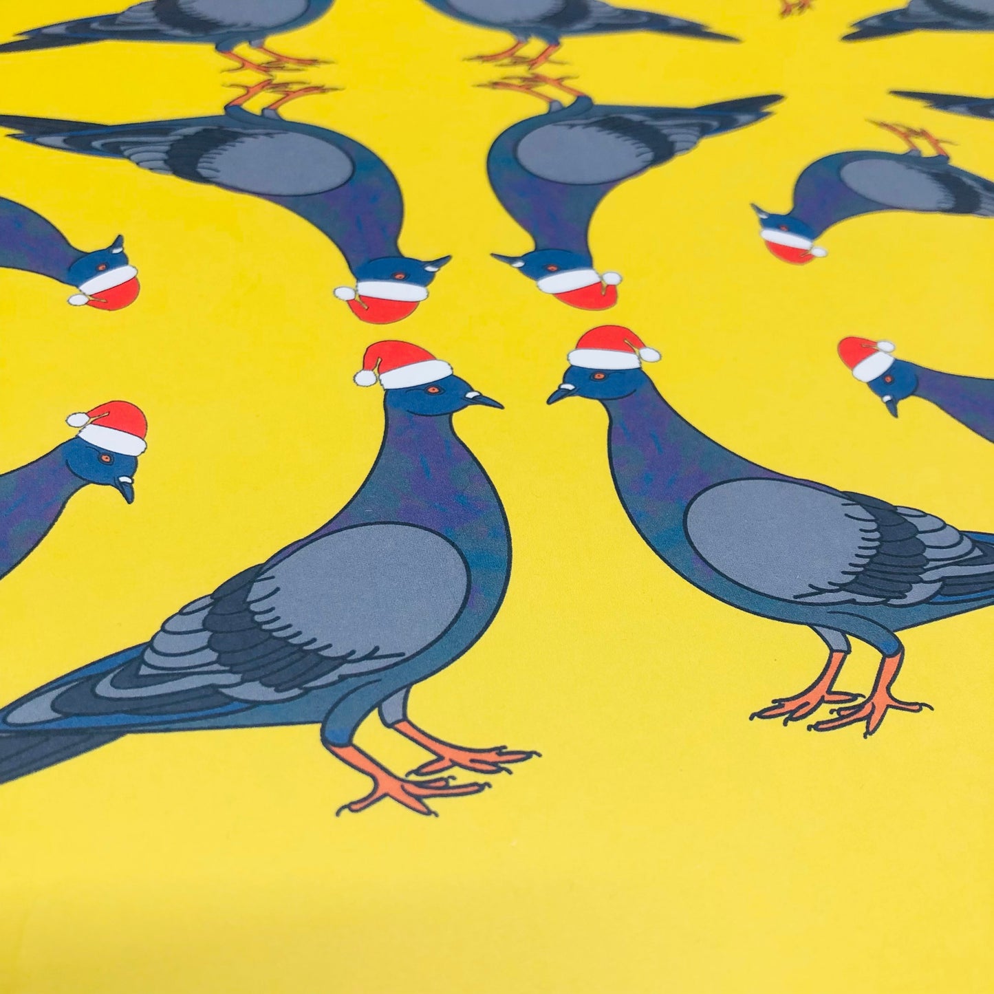 Christmas Pigeon Wrapping Paper
