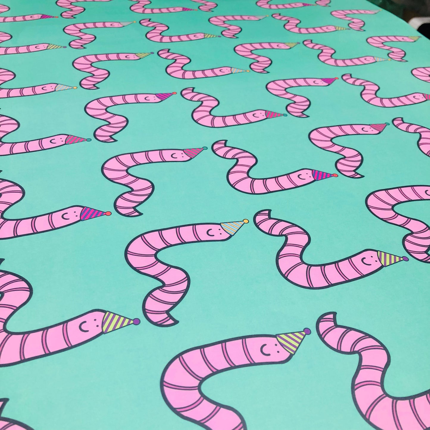 Cute Worm Wrapping Paper