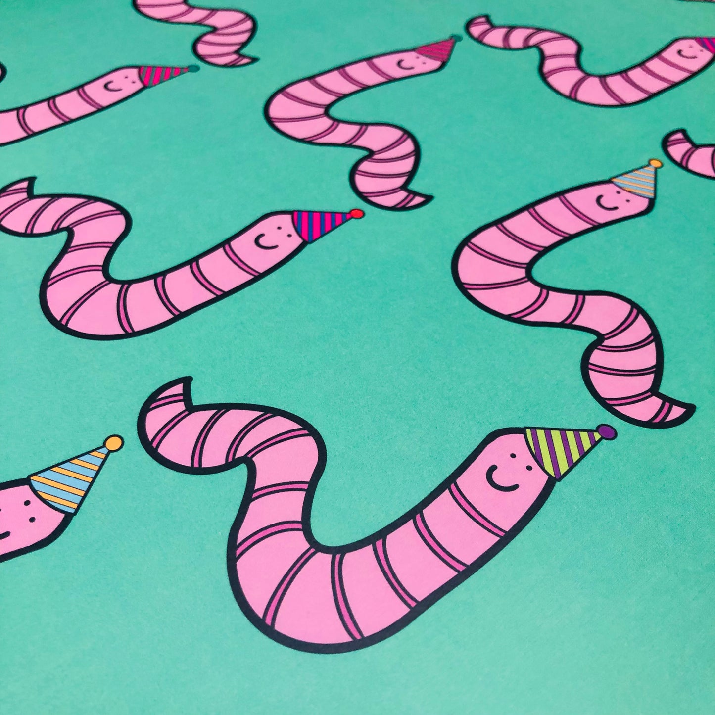 Cute Worm Wrapping Paper