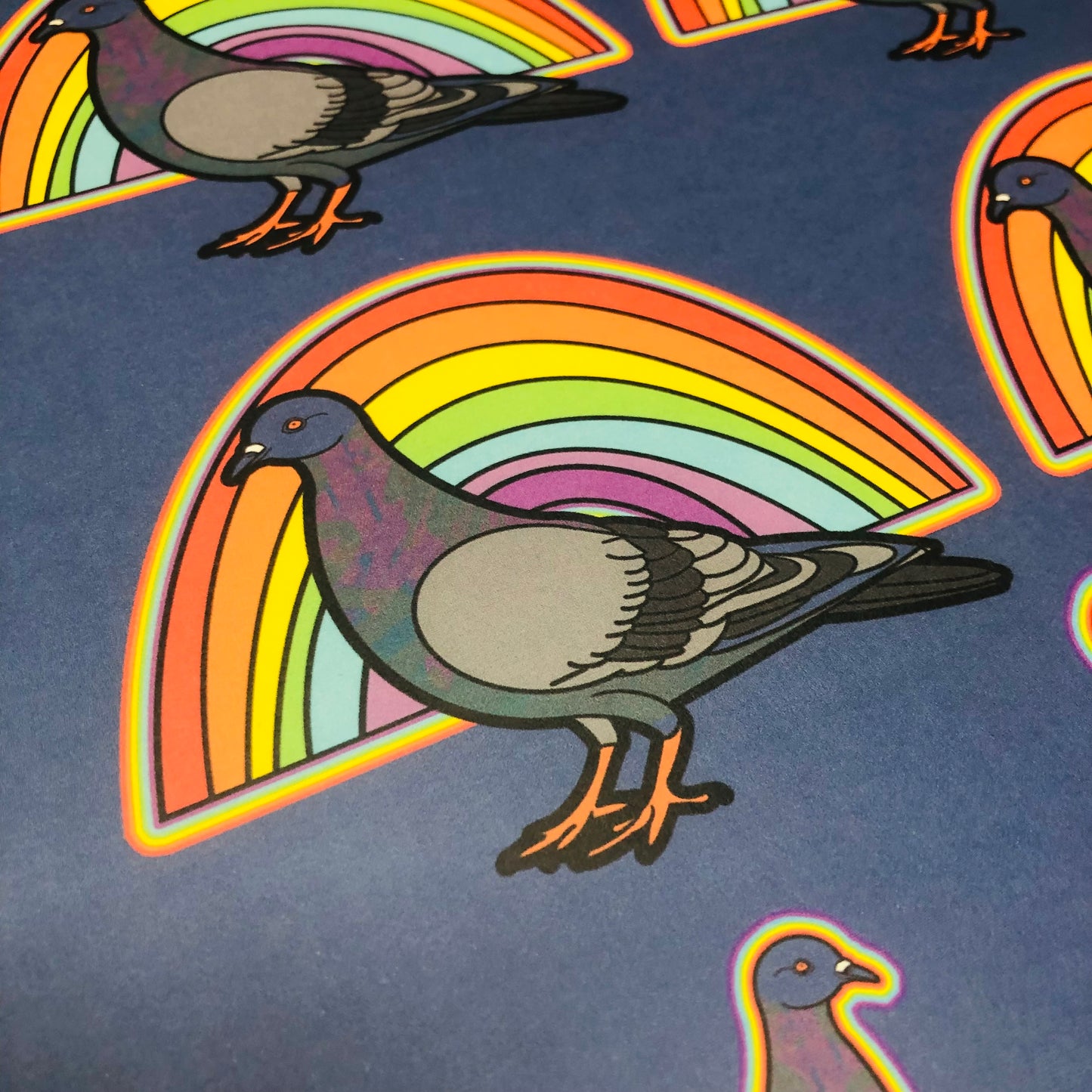 Rainbow Pigeon Wrapping Paper