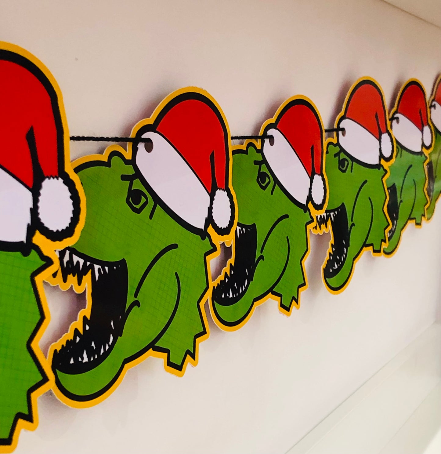 T Rex Christmas Garland