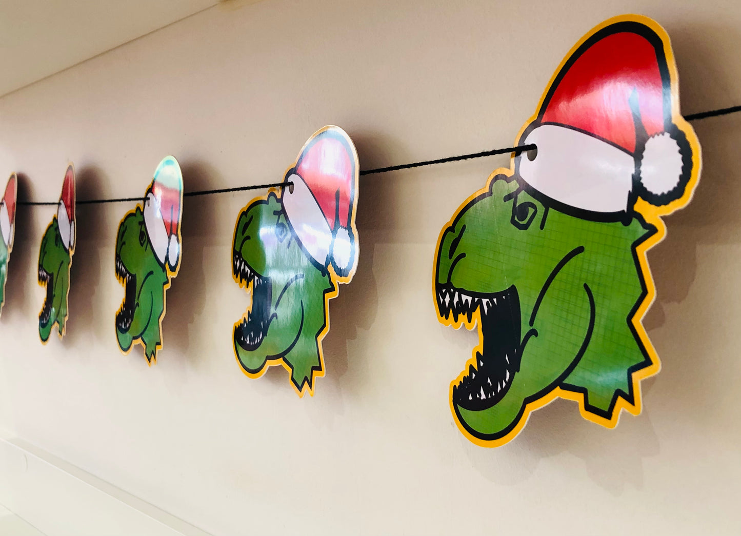 T Rex Christmas Garland