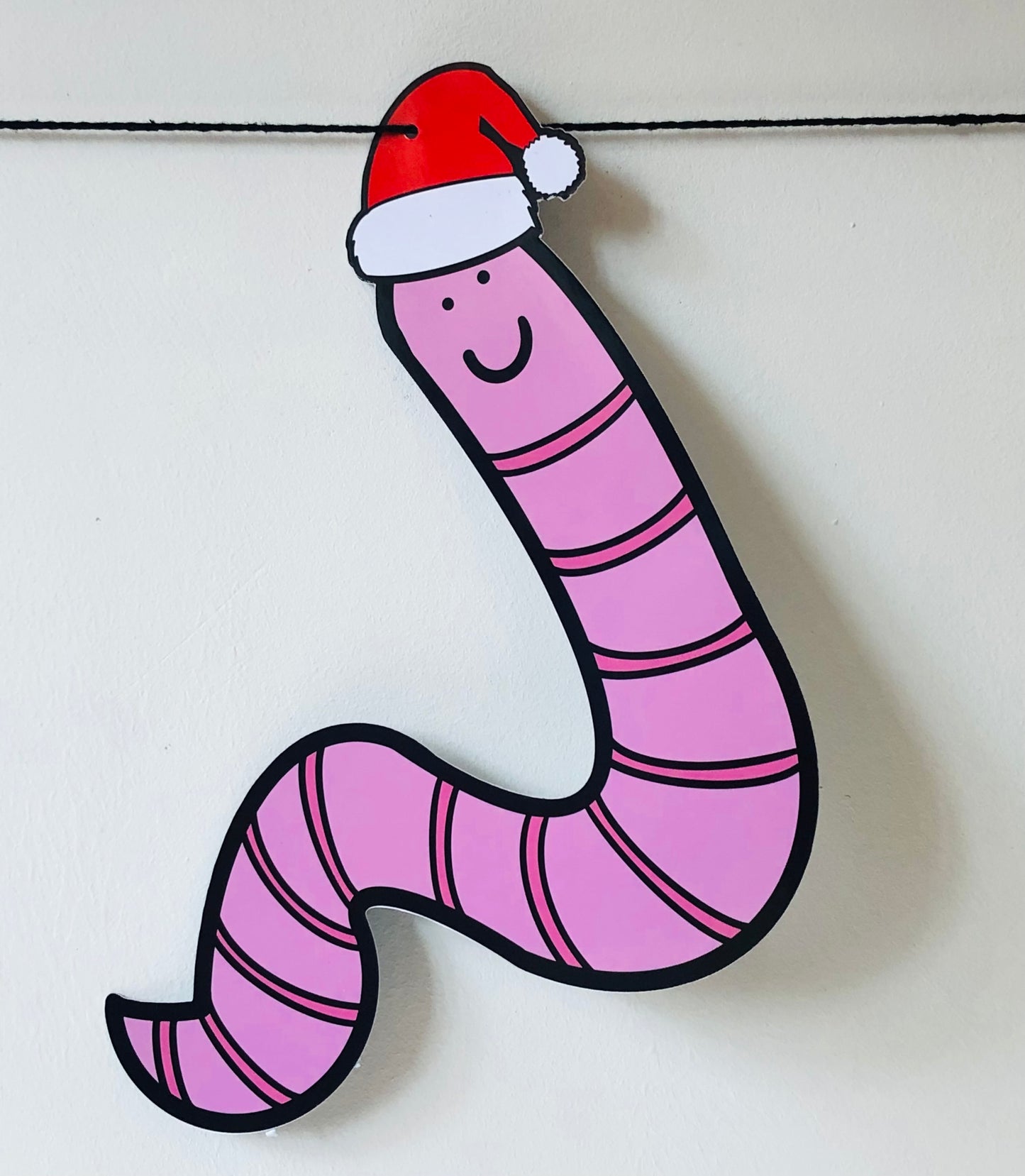 Cute Worm Christmas Garland