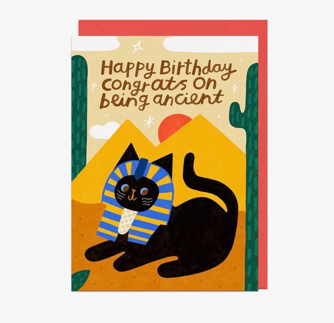 Happy Birthday Ancient Cat Card