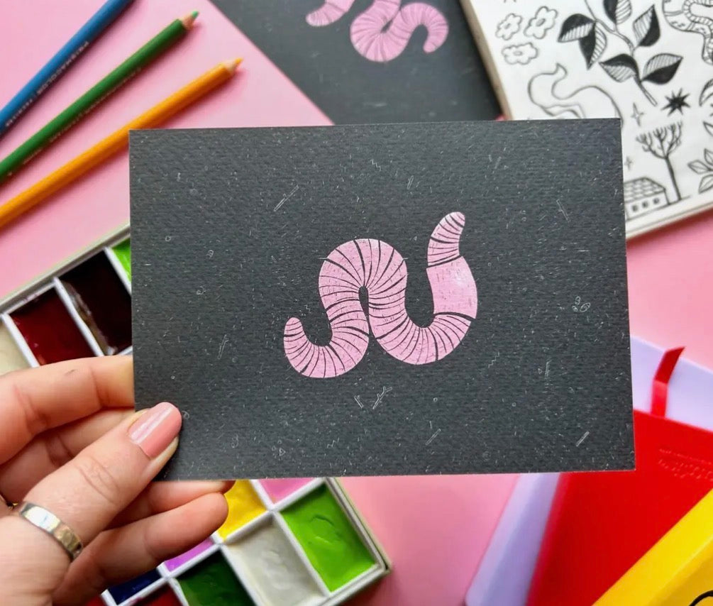 Worm Postcard