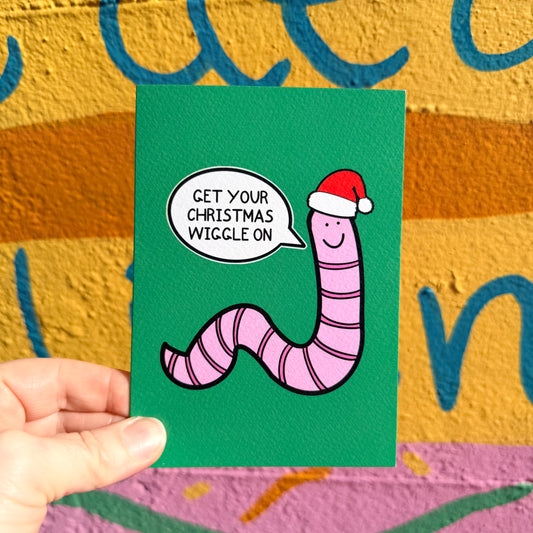 Christmas Wiggle Worm Card