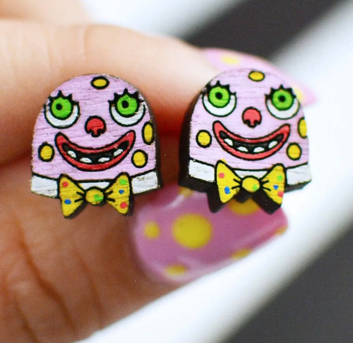 Mr Blobby Stud Earrings