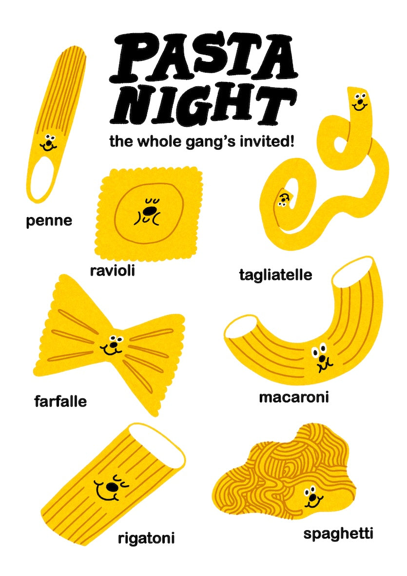 Pasta Night A3 Print