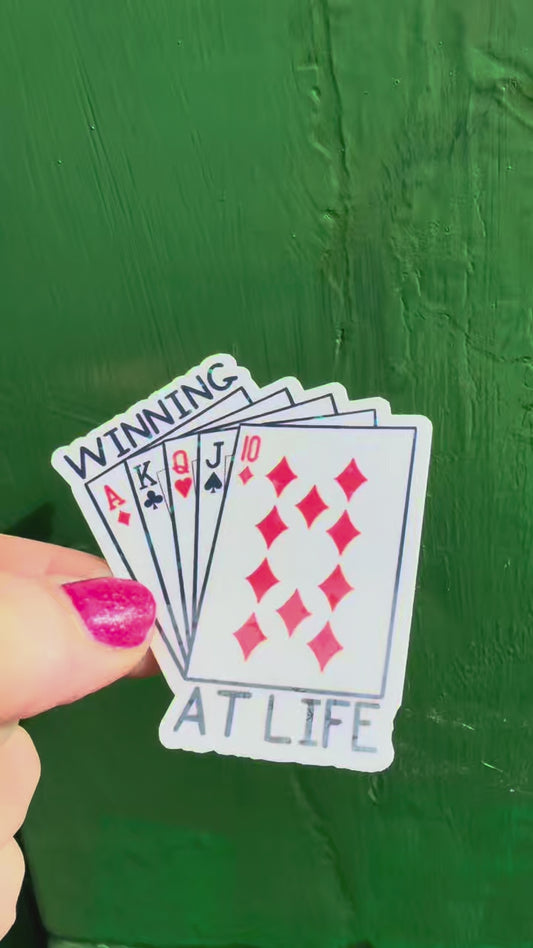 Winning at Life Sticker