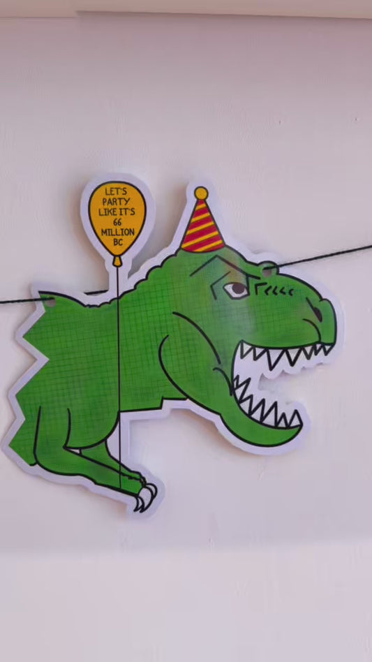 T Rex Party Garland