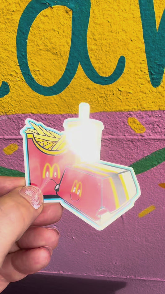 Happy/Sad Take Away Sticker