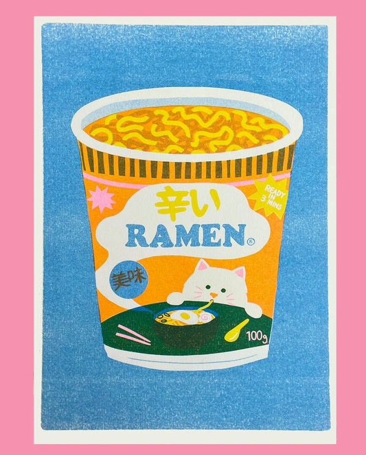 Ramen Riso A4 Print