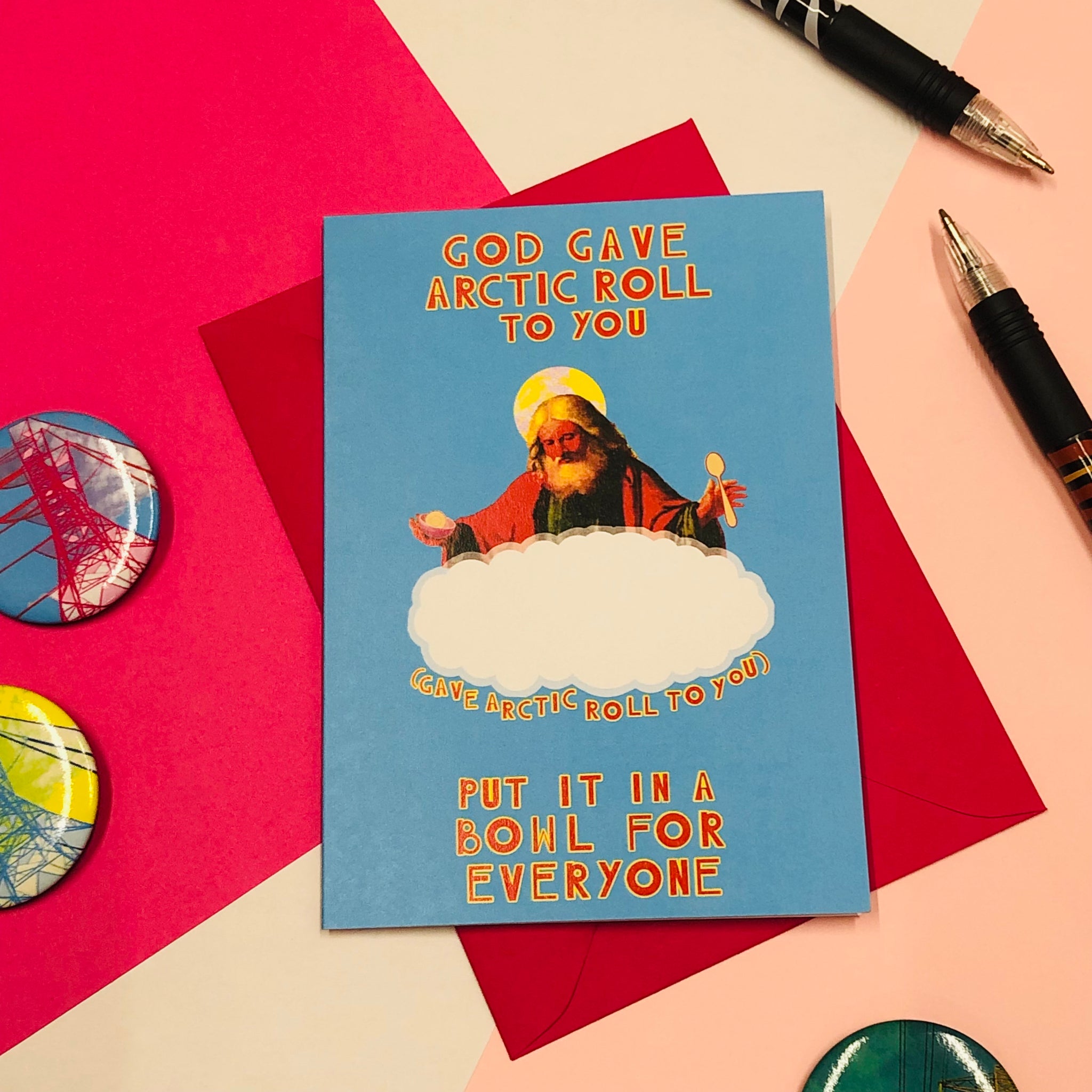 Arctic Roll Greetings Card
