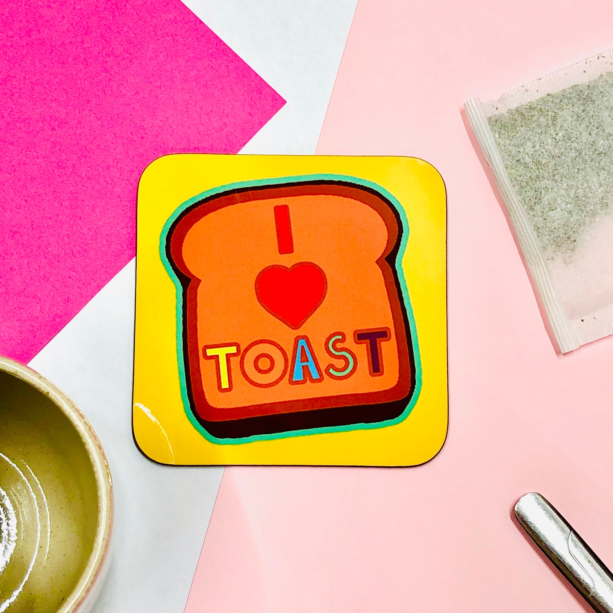 I Love Toast Coaster