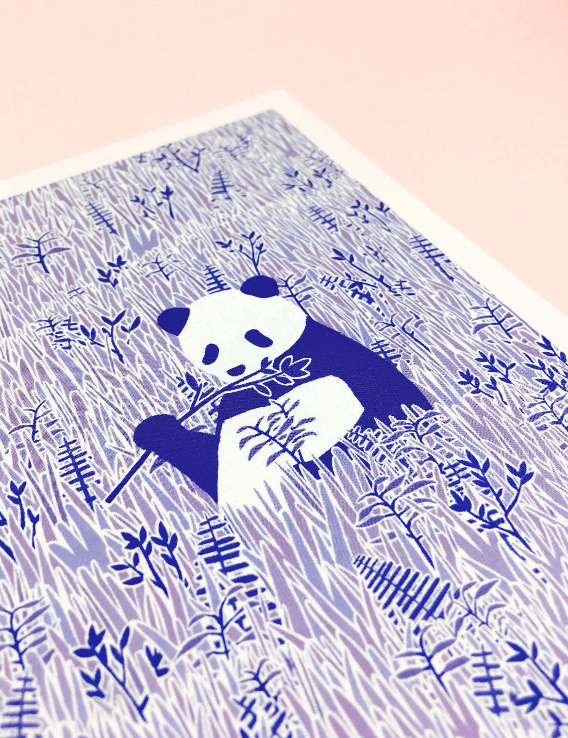 Panda in the Grass A5 Print