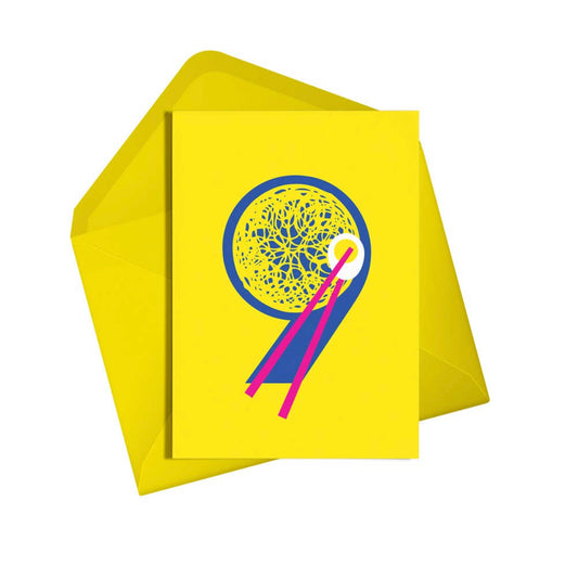 Nine Noodles Birthday Card