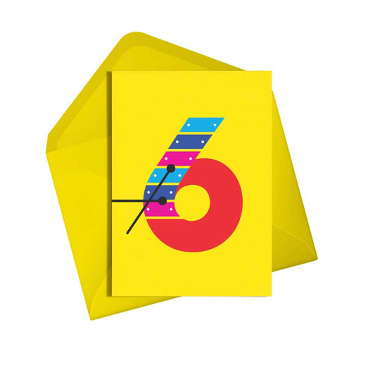Six Notes Birthday Card