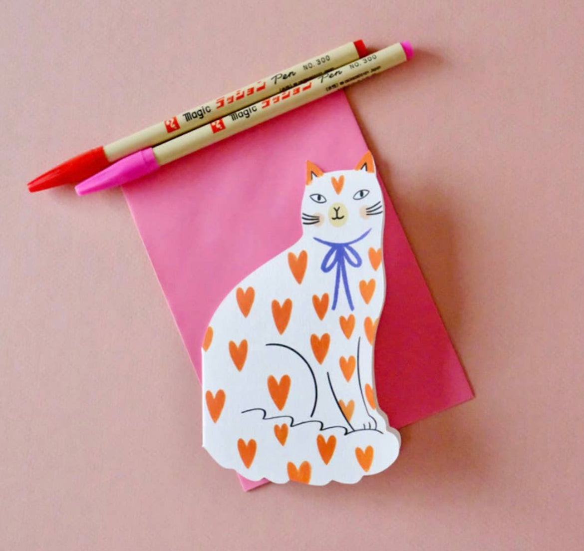 Sitting Kitty Shaped Greeting Card