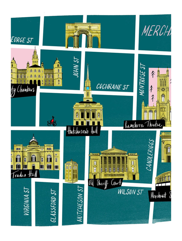 Merchant City Illustrated Map Print – studiopylon