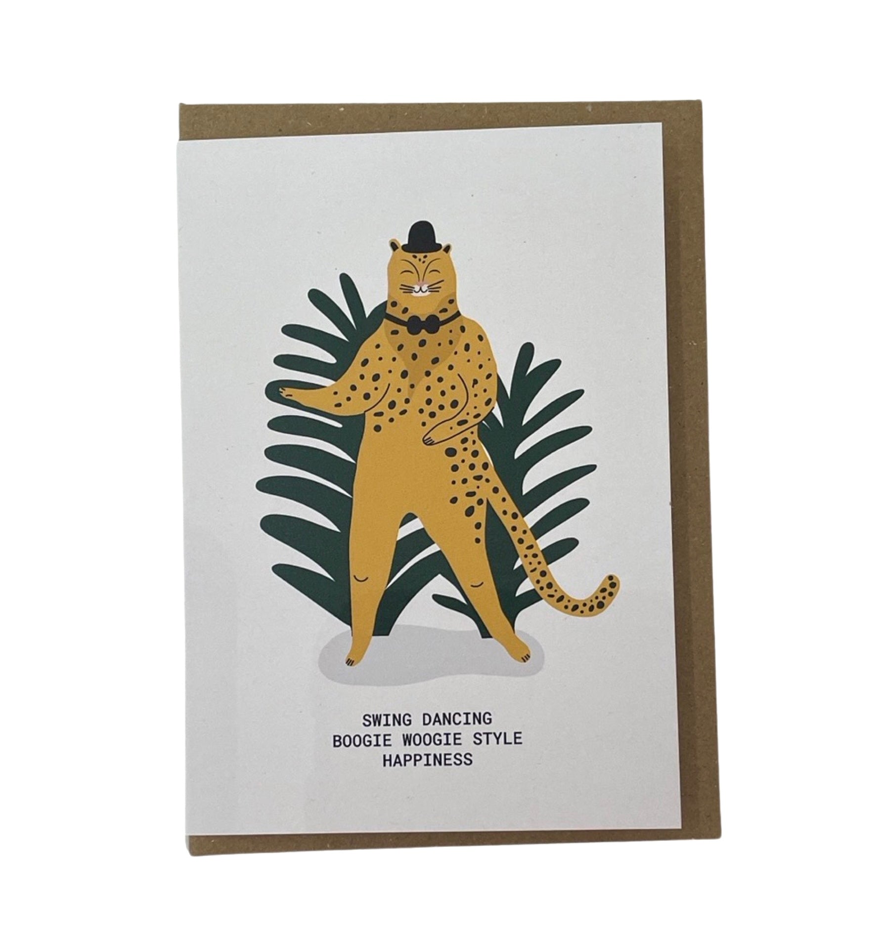 Leopard Dancing Card