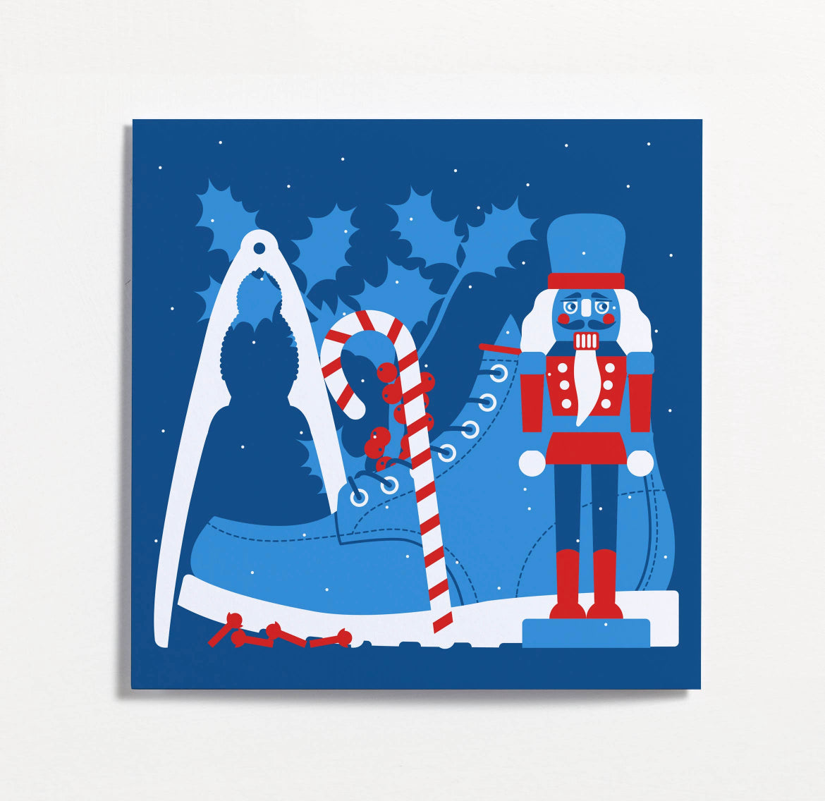 Winter Frieze Holly Greeting Card