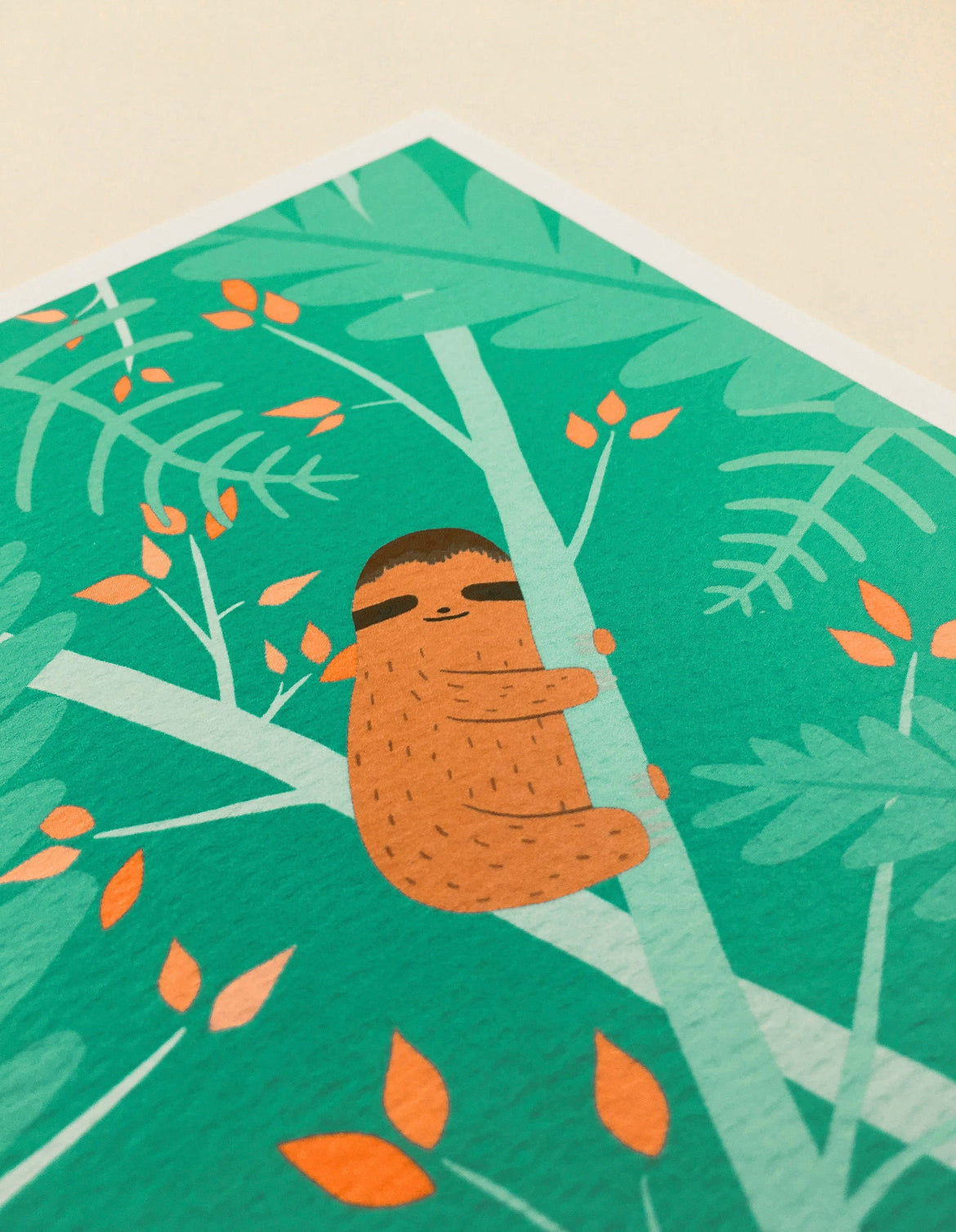 Sleepy Sloth A5 Print
