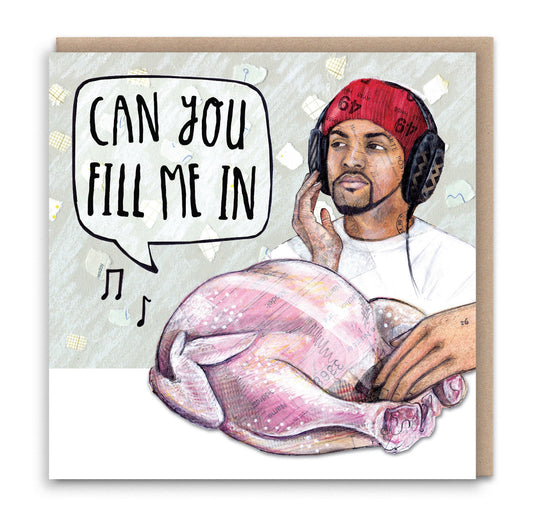 Fill Me In Christmas Card