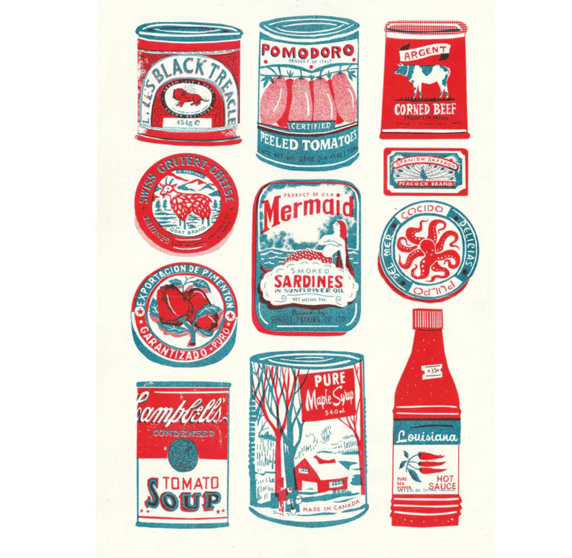 A3 Tins Collection Riso Print